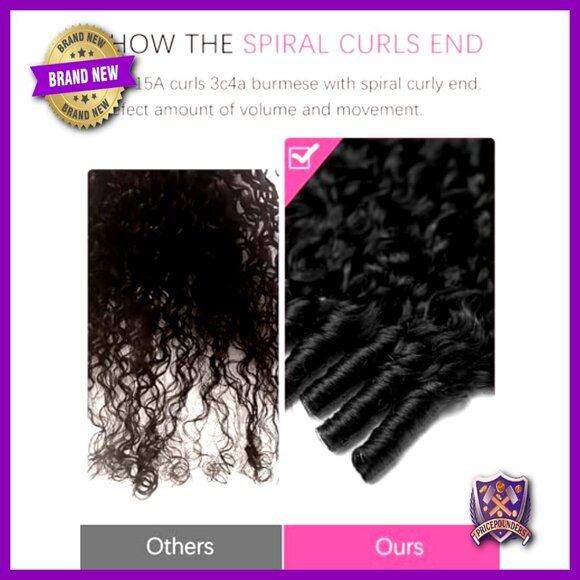 Raw Human Hair Extensions 16 18 20 Inch Curly Bundles Virgin Hair main image 4